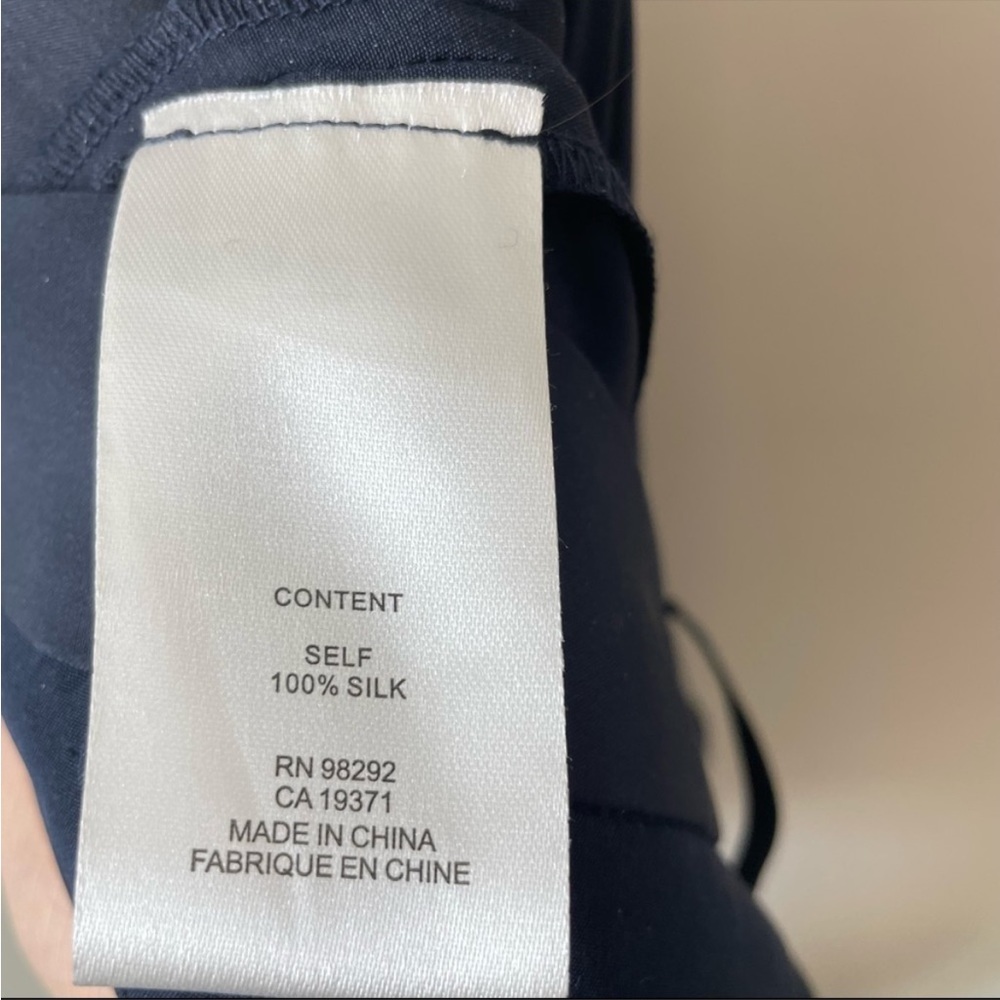 Tibi Eco Silk Pleated Balloon Pants in Navy - Picture 5 of 6